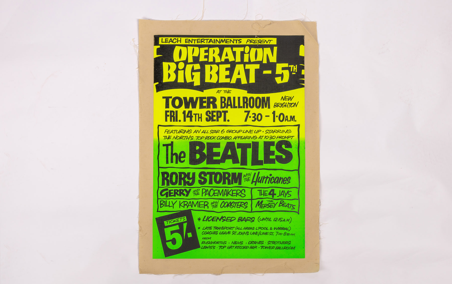 Operation Big Beat Beatles Poster, 1962 | Gooding & Company Operation Big Beat Beatles Poster, 1962 | Gooding & Company